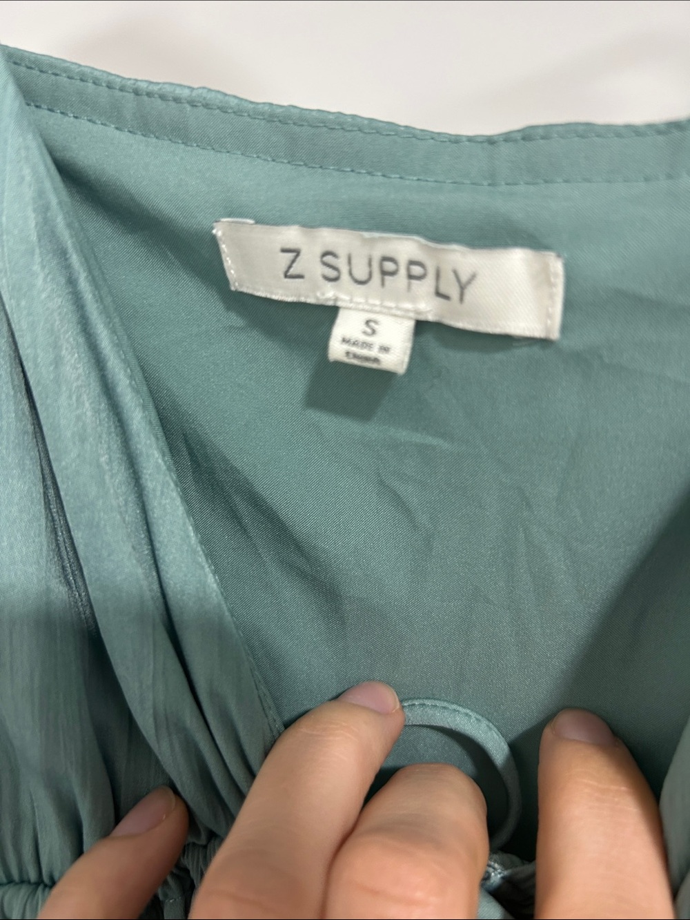 Z Supply Sage Green Maxi Dress with Spaghetti Straps - Picture 2 of 3